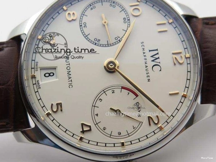 MIROTIME 0706 MoistureWicking Portuguese Real PR IW500704 ZF 1:1 Best Edition On Brown Leather Strap A52010 V 7311
